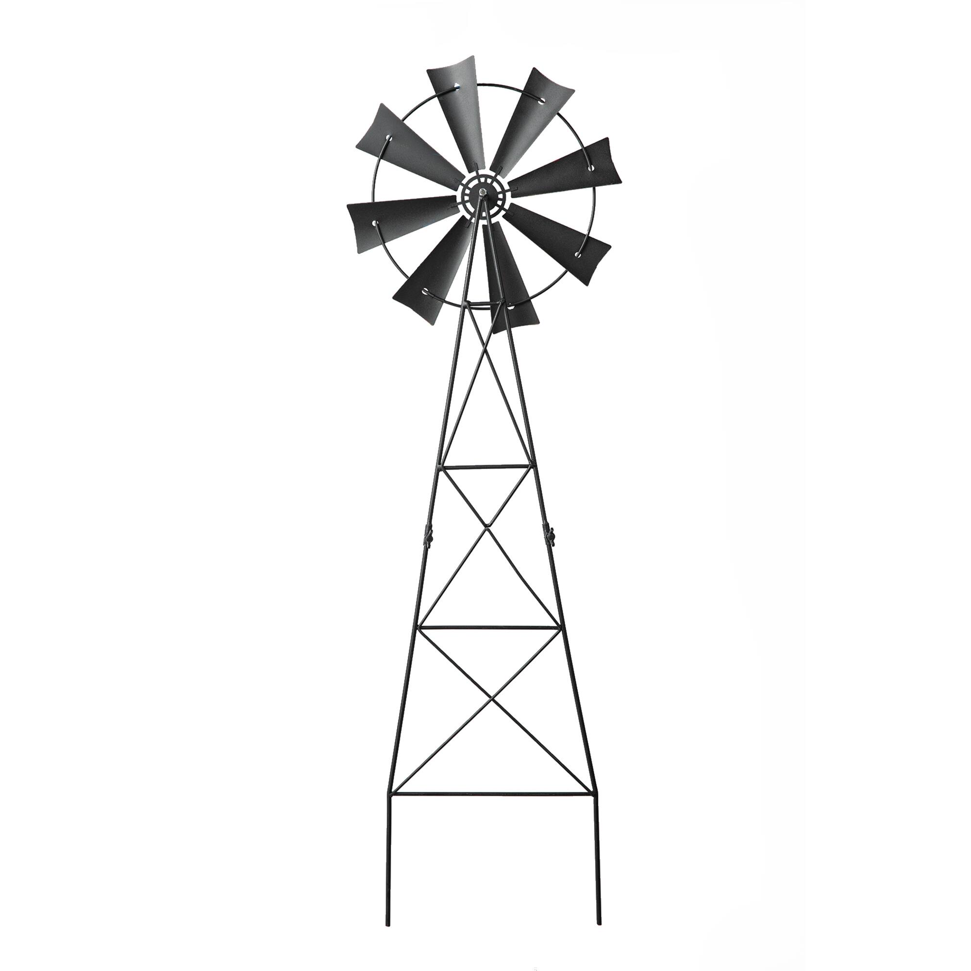 Glitzhome® 41" Stars & Stripes Metal Wind Spinner Yard Stake